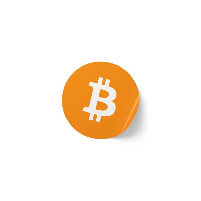 Bitcoin Round Sticker Label Rolls – Durable and Stylish