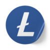 Litecoin Round Stickers Label Rolls - Durable and Stylish Stickers for All Your Needs