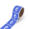Ethereum Square Sticker Label Rolls - High-Quality Stickers for All Your Needs - Image 2