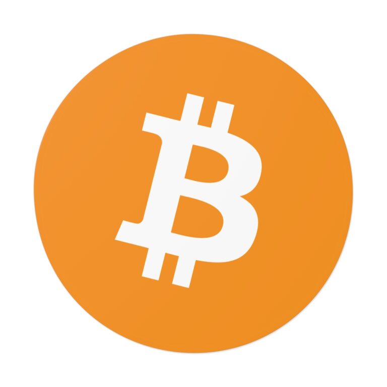 Bitcoin Round Vinyl Stickers – Add Personality to Any Surface