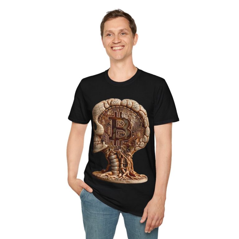 Bitcoin T-Shirt Brain Unisex Softstyle