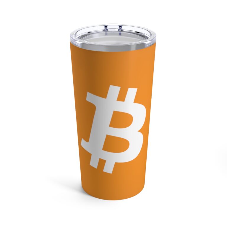 Bitcoin Tumbler 20oz Orange