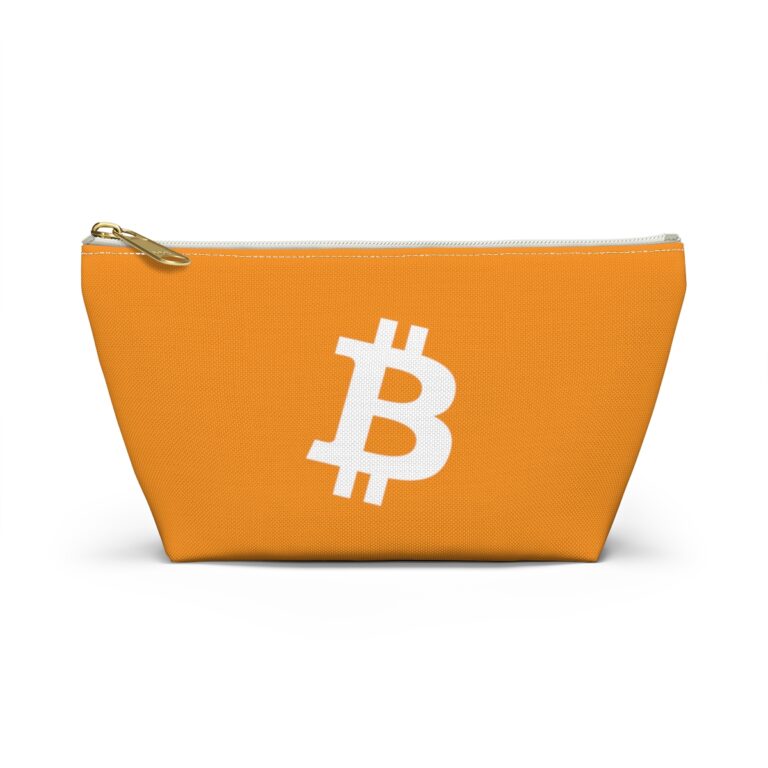 Bitcoin Accessory Pouch w T-bottom Orange