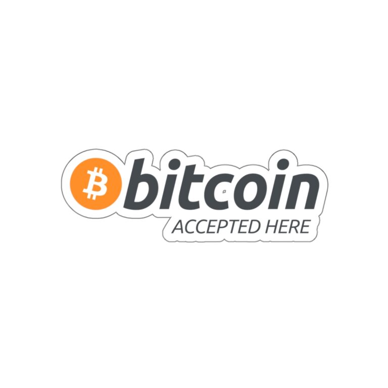 Bitcoin Accepted Here Stickers Die-Cut