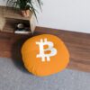 Bitcoin Tufted Floor Pillow, Round - Image 4