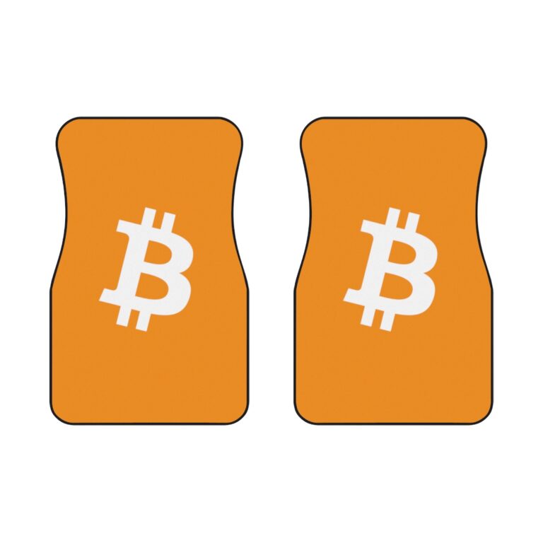 Bitcoin Car Mats (2x Front) Orange