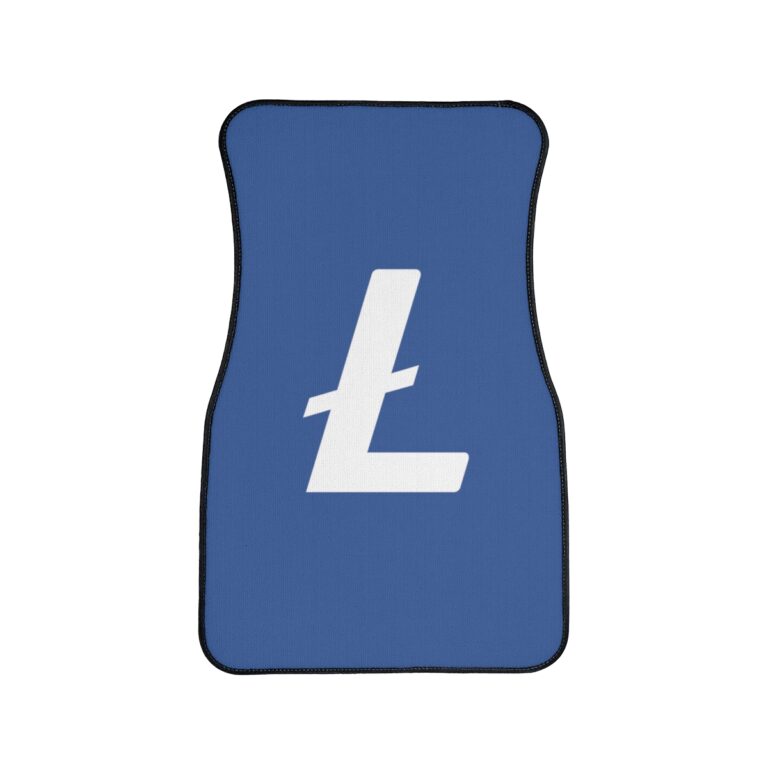 Litecoin Car Floor Mats Blue, 1pc