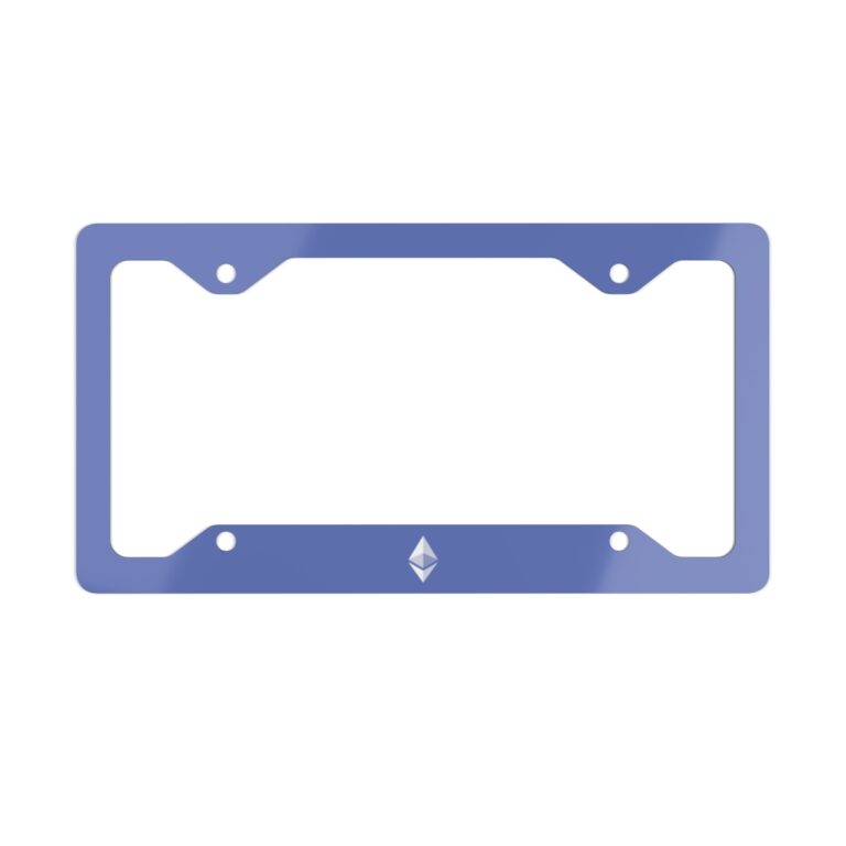 Ethereum License Plate Frame Metal