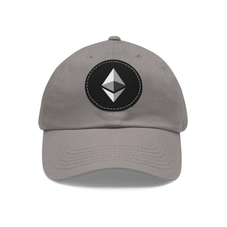 Ethereum Dad Hat with Leather Patch (Round)