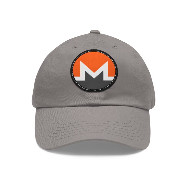 Monero Dad Hat with Leather Patch (Round)