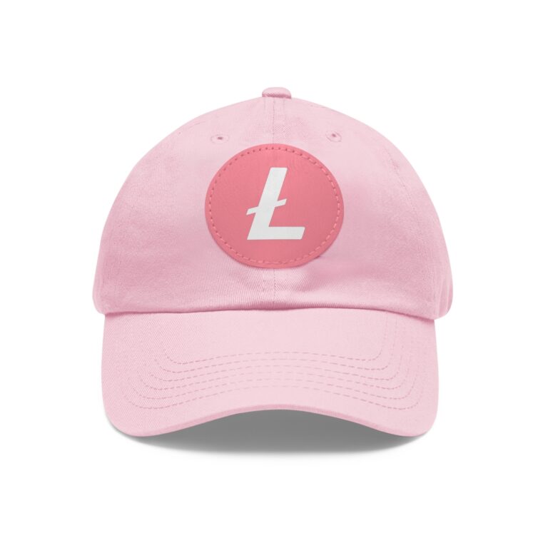 Litecoin Dad Hat with Leather Patch (Round)